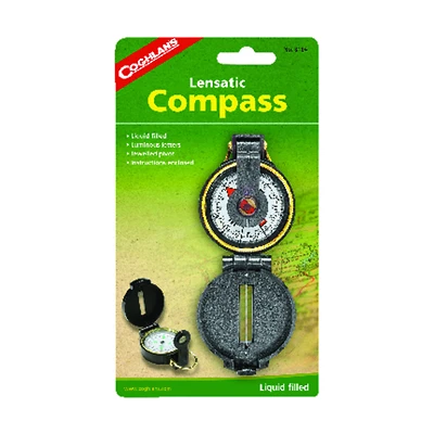 Coghlan's 8164 Lensatic Compass, Liquid-Filled, Plastic