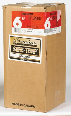 Sure-Temp 6-Inch x 18-Inch Stainless Steel Double Wall Insulated Chimney Pipe