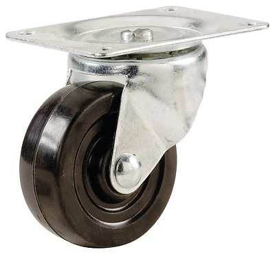 Shepherd 9477 Swivel Rubber Caster, 2 In. Wheel, 90 Lb, 1 Pk