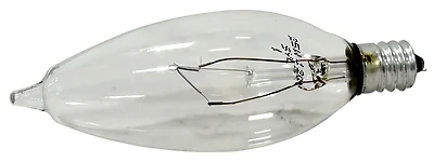 25 Watt B10 Clear Candelabra Light Bulb, 120 Volt, Decorative Incandescent Lamp