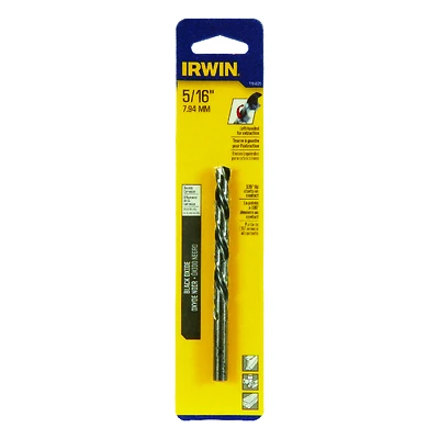 Irwin 1789225 Left Hand Drill Bit, High Speed Steel, 5/16 In.