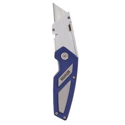 Fk100 Folding Utility Knife 6.2 In. Blue Lockback 1 Blade 1 Pk