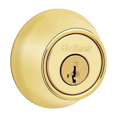 Kwikset Mobile Home Single-Cylinder Deadbolt, Polished Brass, Case of 6
