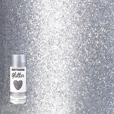Specialty Glitter Spray Paint, Silver, 10.25-oz.