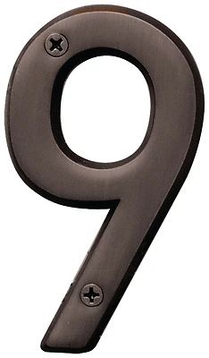 Hy-Ko Prestige BR-42OWB/9 House Number 9, 4 In, Solid Brass