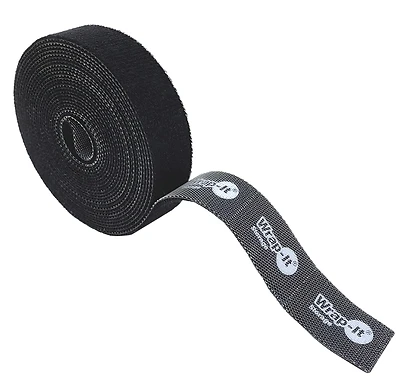 Wrap-It Storage 400-12x75PBL Perforated Roll, 3/4 in W, 12 ft L, Nylon, Black