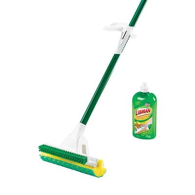 Libman 2010 Nitty Gritty Sponge Roller Mop, Steel Handle, 51 in