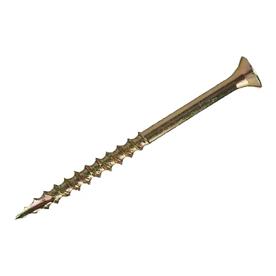 Grip-Rite #8 x 2-in Gold Yellow Zinc Bugle-Head Interior Wood Screws (5-lbs)