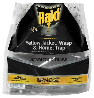 Raid WASPBAG-RAID Yellow Jacket, Wasp and Hornet Trap, Liquid Fruit Bait