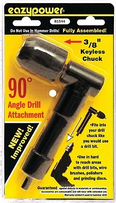 Eazypower 81544 Isomax Angle Drill Attachment, 90-Degree, 7 In.