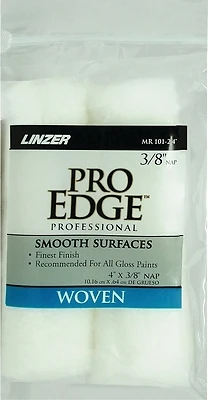 Linzer MR101-2 Pro Edge Mini Paint Roller Cover, 4 x 3/8 In. Nap, 2-Pk.
