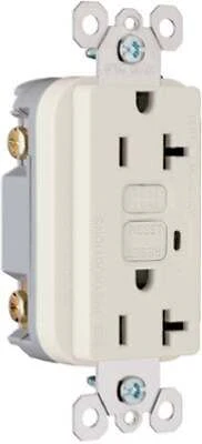20-amp Light Almond Heavy Duty Gfci Electrical Outlet Model 2095lacc10