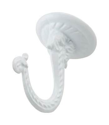 Jumbo Vinyl Coated White Steel 1-1/2 In. L Swag Hook 30 Lb 1 Pk