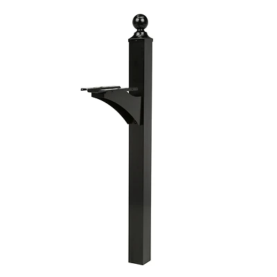 Gibraltar Mailboxes LP000BAM Landover Mailbox Post, Black Aluminum, 56.4-In.