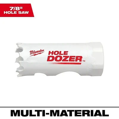 Milwaukee 49-56-9607 Hole Dozer Bi-Metal Hole Saw, 7/8 In., 1-5/8 In. Cutting Depth