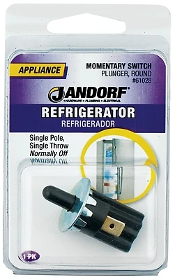 61028 Momentary Plunger Push Button Switch, 125 Volt, 2 Amp, 1 Pole