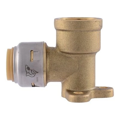 Drop Ear Push-Fit Pipe Elbow, Lead Free, 1/2 x 1/2 In. FIP