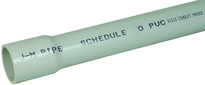 JM Eagle 67462 PVC Schedule 40 Rigid Conduit, 1 In. x 10 Ft.