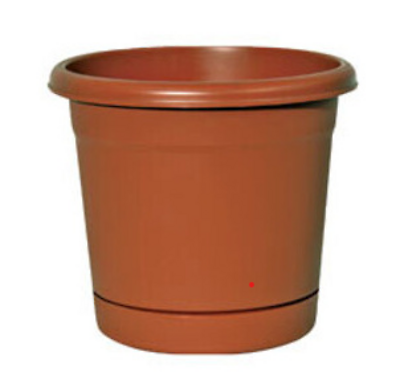 Southern Patio Riverland Series RN1207TC Planter, 10-1/2 in H, 12 in W, 12 in D, Round, Resin, Terracotta, Matte