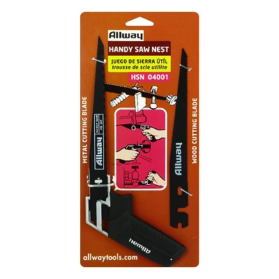 Allway HSN Handy Saw, 7-1/2 In. Blade, 10 and 24 TPI, 2 Blades