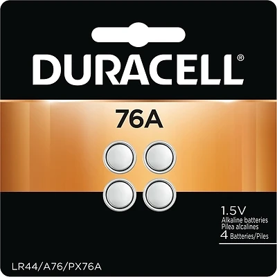 Alkaline 76a Lr44 1.5v Medical Battery 4 Pk, 0.11 Mah, 5-year Shelf Life