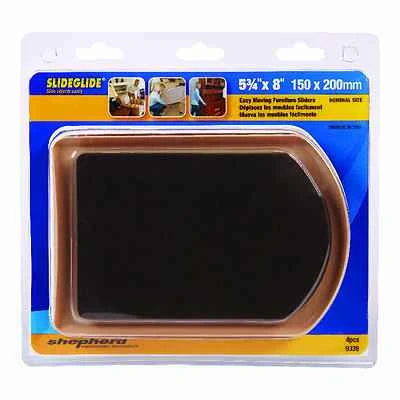 Shepherd 9338 Mover Pads, 5-3/4 In., Beige/Black, 4-Pack