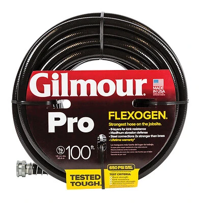 Gilmour 865001-1001 Flexogen Garden Hose, 5/8 In. x 100 Ft., All Purpose