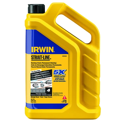 Irwin 4935526 Strait-Line Marking Chalk Refill, Midnight Black, Permanent