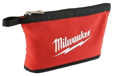 Milwaukee 48-22-8180 Canvas Tool Pouch, 8 In. H, Red, Zippered Top