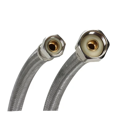 Fluidmaster B1F09 Brass Supply Line, 3/8 in. Compression x 1/2 in. FIP, 9 in.
