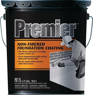 Henry PR175070 Foundation Coating, Non-Fibered, Black, 5 Gallon