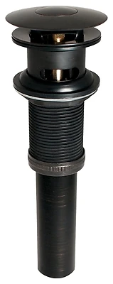 K820-75brz Universal Push Button Bathroom Sink Drain With Overflow, Bronze