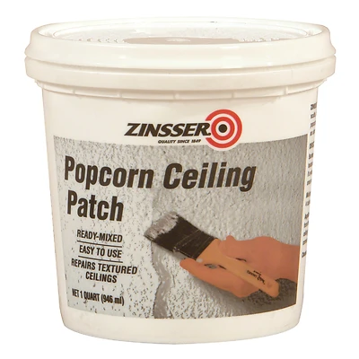Zinsser 76084 Ready To Use Popcorn Ceiling Patch, White, 1 Quart