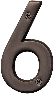 Hy-Ko Prestige BR-42OWB/6 House Number 6, Oil Rubbed Bronze, 4 In.