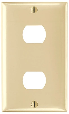 Ivory 1 Gang Despard Wall Plate K2i, Plastic, 1 Pk