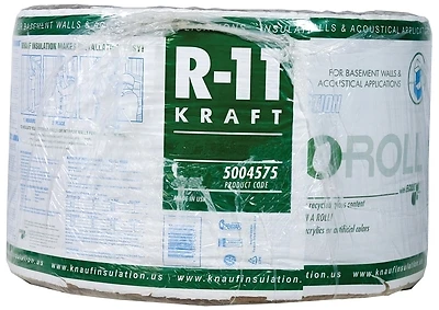 Knauf EcoRoll KR42E Kraft Faced Fiberglass Insulation, R-11, 23 In x 70.5 Ft