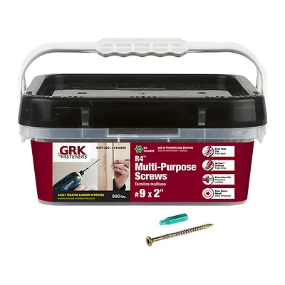 R4 No. 9 X 2 In. L Star Flat Head Multi-purpose Screws 990 Pk