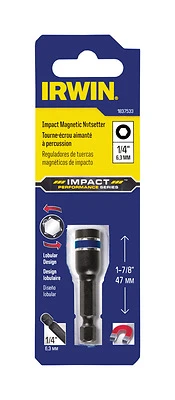 Irwin IWAF34214 Impact Performance Nutsetter, 1/4 in Drive, Lobular, 1-7/8 in