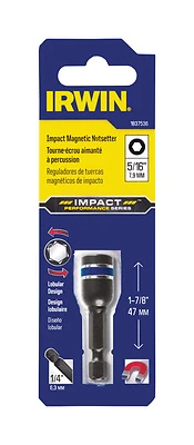Irwin IWAF342516 Impact Performance 5/16 In. Metric Lobular Nutsetter, 1-7/8 In.