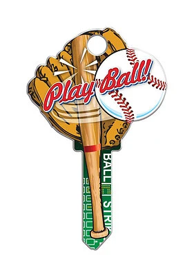 Lucky Line B120K Baseball Key Blank, Brass, For Kwikset Locks
