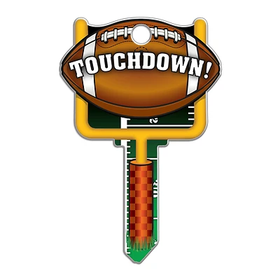 Football Design Decorative House Key Blank For Kwikset Kw11 And Schlage Sc1