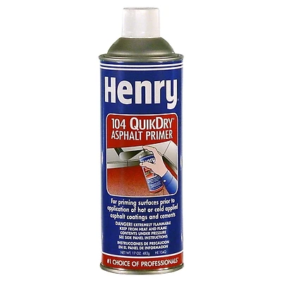 Henry HE104Q027 Quikdry Asphalt Spray Primer, Black, 17 Oz.