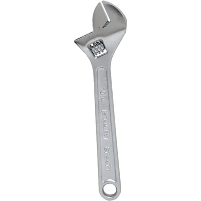 10 In. Adjustable Wrench - Metric And Sae, Chrome Vanadium Steel