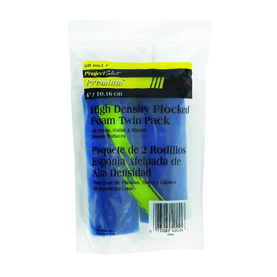 Pro Edge Foam Mini Paint Roller Covers, 4 x 1/8 In. Nap, 2-Pk.