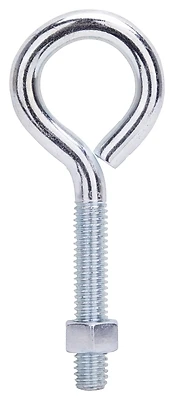 3/8 X 4 In Zinc Eye Bolt With Nuts, Lr283, Pack Of 10