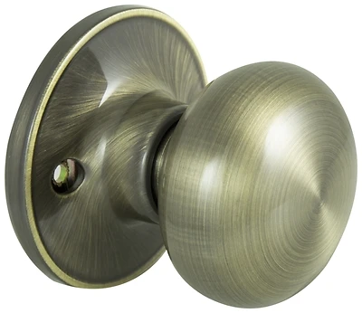 Tf840v-ps Dummy Door Knob Set, Antique Brass Finish, Steel Construction