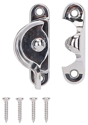 Prosource 802519CH-PS Sash Lock, 2-1/2 In, Bright Chrome Steel