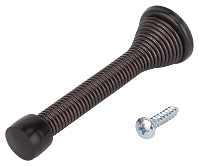 H62-b049-ps Heavy Duty Spring Door Stop In Venetian Bronze Finish