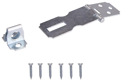 Fixed Staple Safety Hasp 2-1/2 Inch Zinc Plated Steel