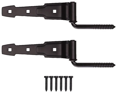 8 Inch Ornamental Screw Hook And Strap Door Hinge - Steel Construction